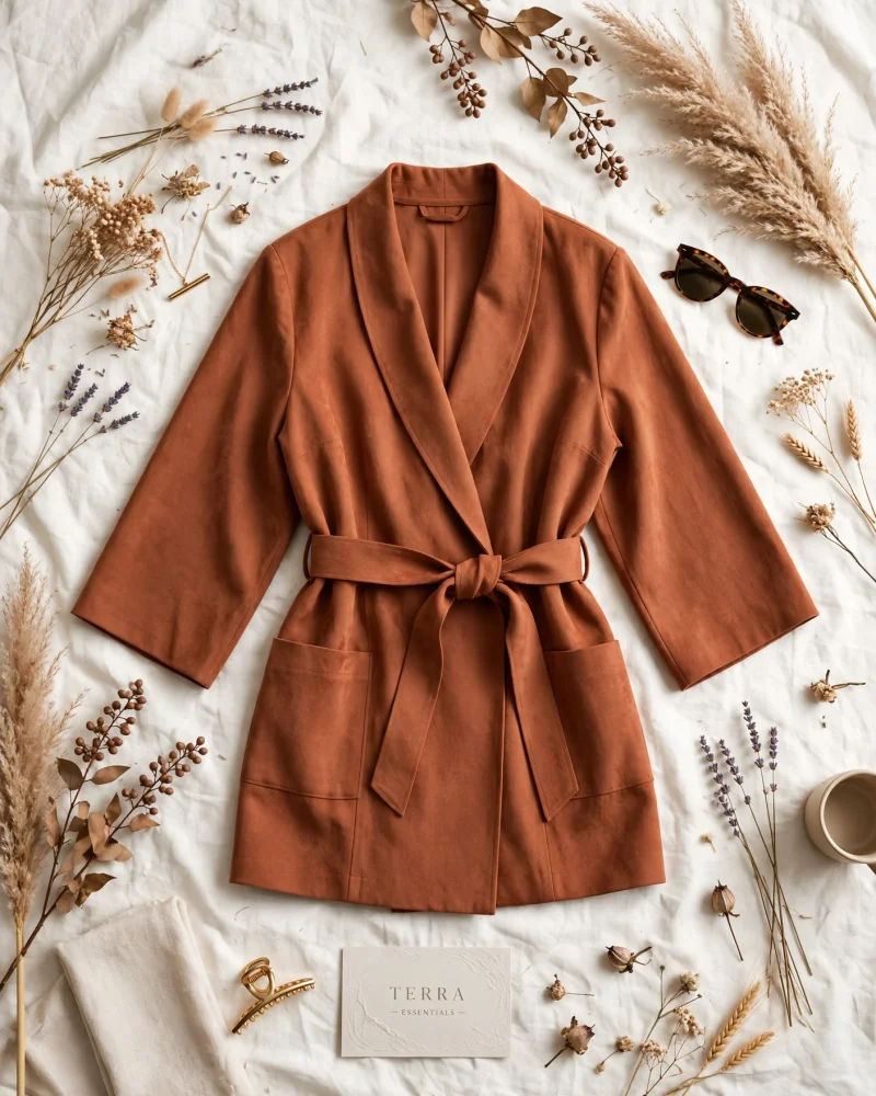 Terra Kimono Dress — Angle & Detail 1