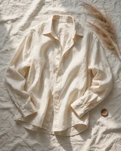 Terra Linen Shirt — Angle & Detail 1