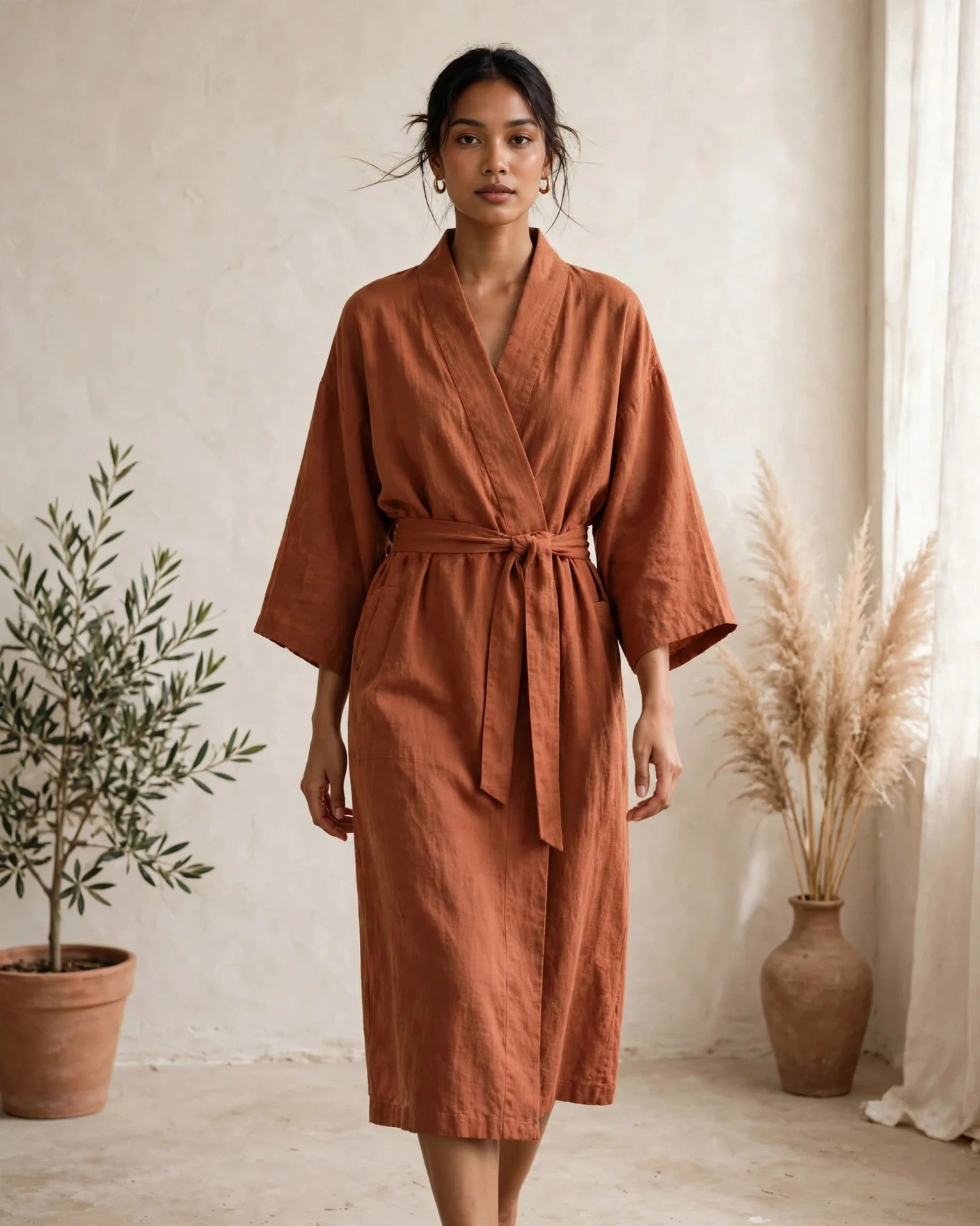 Atmospheric portrait Terra Kimono Dress