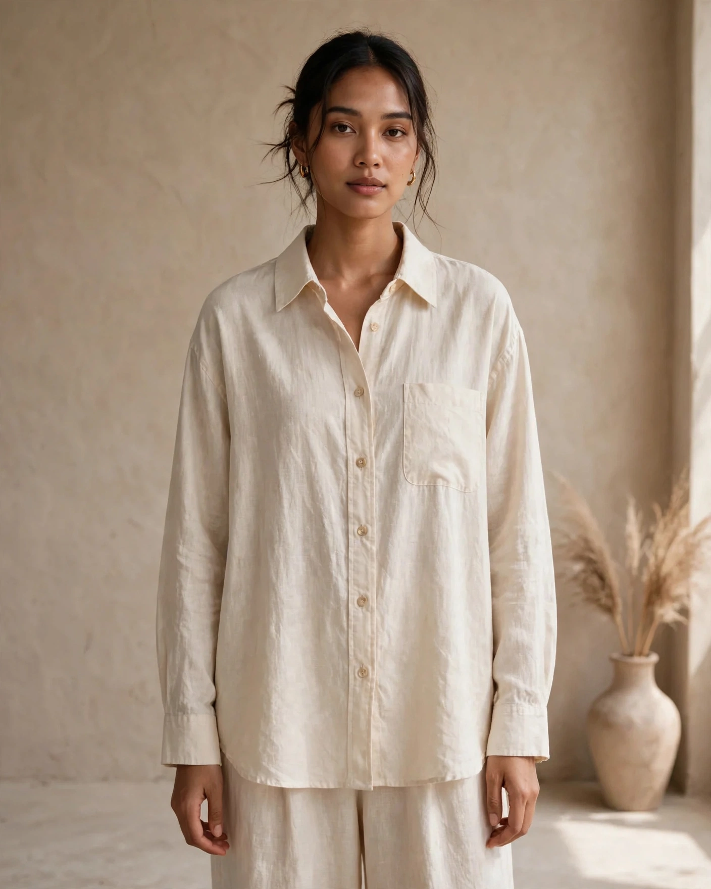 Atmospheric portrait Terra Linen Shirt