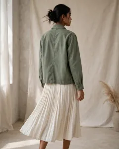 Terra Pleated Skirt — Angle & Detail 3